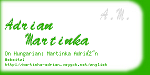 adrian martinka business card